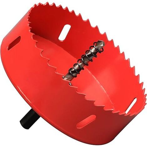 Scie-cloche bimétallique M42 avec damètre de coupe : 110 mm, pour couper le bois, le plastique, les cloisons sèches, les plaques de plâtre et les tôles métalliques souples (1/5)