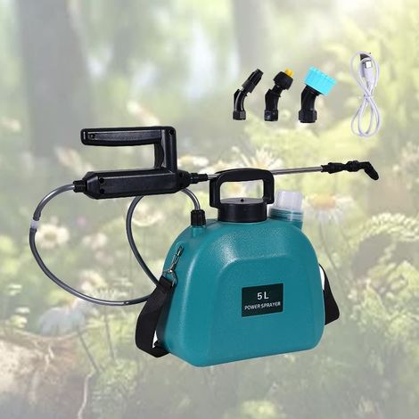 Pulvérisateur de jardin à batterie de 2 gallons, sac à dos électrique avec 3 buses de pulvérisation et poignée de chargement USB, perche télescopique, pulvérisateur à pompe pour mauvaises herbes, pelo (1/4)