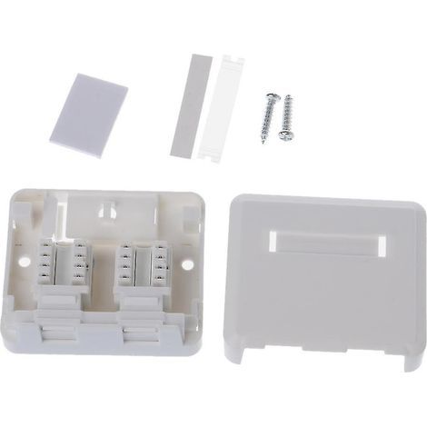 Dual-Port-Ethernet-Desktop-Anschlussdose mit 2 Cat6-Modulen (1/4)