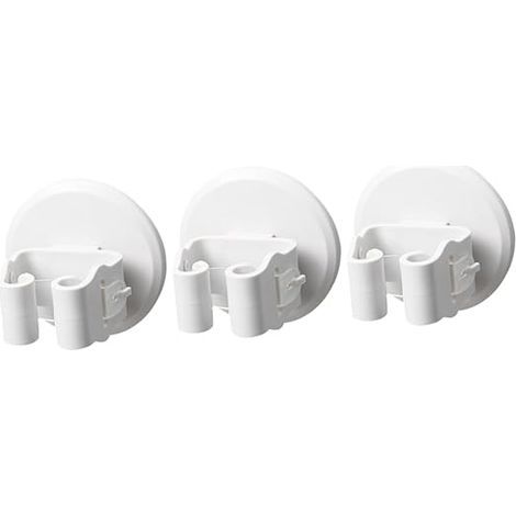 Pieces Plastic Hooks for Hanging White Mop and Broom Holder, Mop Clip, Broom Clip, Mop Clip, Punch-Free Hook (1/4)