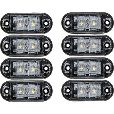 Feux de position LED - 12V 24V Certifié DOT SAE - Camion - 8 pièces (1/2)