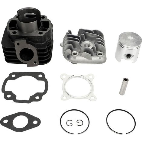 Kit cylindre-Piston en alliage d'aluminium, alésage de 47mm, ensemble de reconstruction d'extrémité supérieure pour moteur Jog 50cc 2 temps 1E40QMB, 11 pièces (1/5)