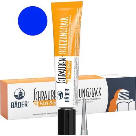Bäder Schraubensicherungslack Fast Dry 20 ml Tube blau 12 Stk