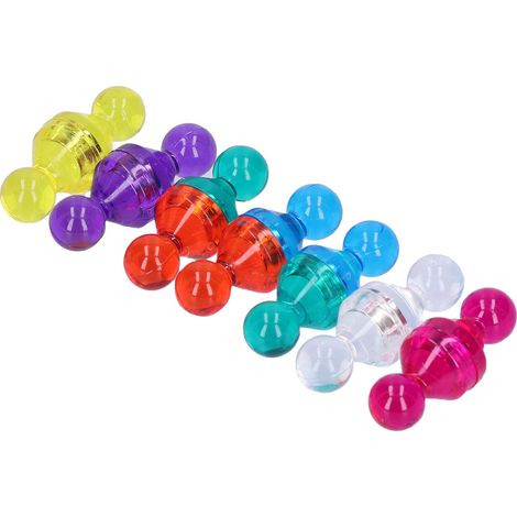 14 farbige Magnete, starke magnetische Reißzwecken zur Befestigung von Whiteboard-Dokumenten (1/5)