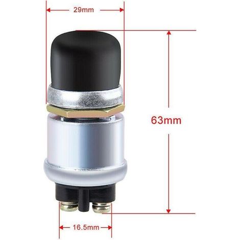 2 pièces bouton poussoir interrupteur klaxon interrupteur de démarrage du moteur Spst bouton poussoir démarreur étanche bouton poussoir interrupteur de démarrage 50a 12v (1/3)