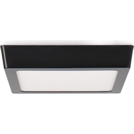 IluminaShop - Plafon de Superficie Negro Cuadrado 12W CCT