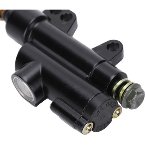 Maître-cylindre hydraulique de frein arrière noir pour moto, quad et dirt bike (1/5)