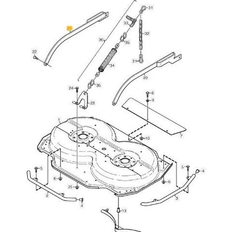 RECHTER ARM GRAU 105C L=789MM ORIGINAL STIGA - 1134-6237-02