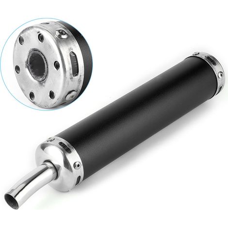 20-mm-Edelstahlschalldämpfer für Zweitaktmotorräder – Modifiziertes schwarzes Teil (1/5)