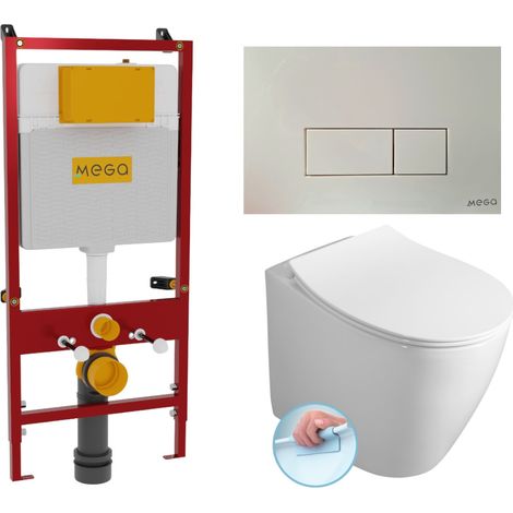 Stand-WC-Komplettset mit Unterputz-Spülkasten MEGA 110x54x16 cm (1/5)