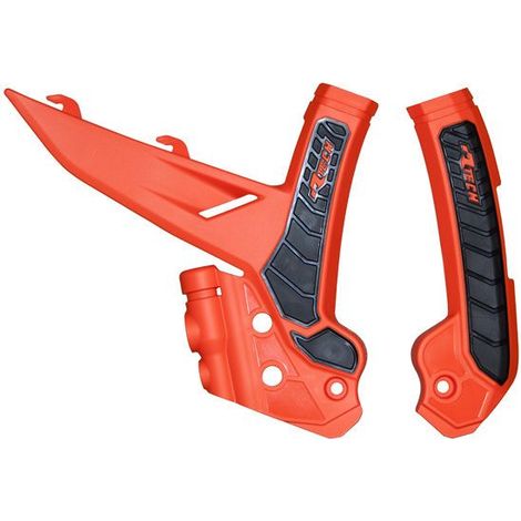 PROTECTORES DE CHASIS RACETECH (RTECH) 2025/12 (JUEGO) BIMATERIAL SUPER GRIP KTM EXC / EXCF 150 / 250 / 300 / 450 / 500 '24, SX 250 / 300 '23-24, SXF 250 / 350 / 450 '23-24, XC / XCF 125 / 250 / 300 /