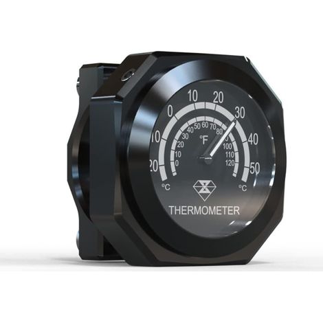 Motorrad-Lenkerthermometer, wasserdichtes, leuchtendes Temperaturmessgerät aus einer Legierung, kompatibel mit Motorrädern von Yamaha, Kawasaki, Suzuki und Honda, mit einem nachts sichtbaren fluoreszi