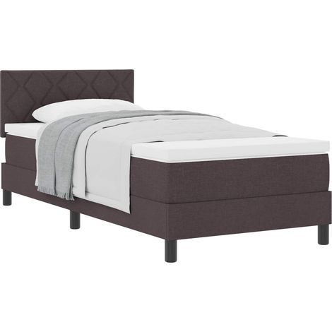 Maison Exclusive - Boxspringbett mit Kopfteil Dunkelbraun 90 x 19