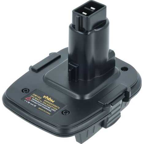 vhbw Adaptador batería compatible con Dewalt batería DC9096, DC9098, DC9099, DW9096 herramienta / batería