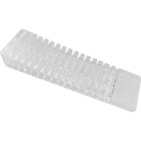 4 Cuñas seccionable niveladora con acabado cristal transparente. Dimensiones: 70x22x10 mm -