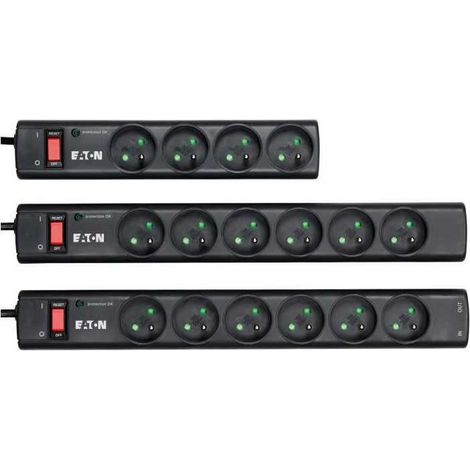 Multiprise/Parafoudre - Eaton Protection Strip 4 FR - PS4F - 4 prises francaises - Noir