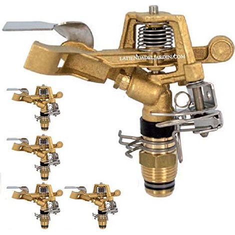 Arroseur agricole réglable 1/2'' 24º  Lot de 5 arroseurs, portée de 9 à 14 m  Arroseur de jardin sectoriel