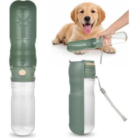 520-ml-Hunde-Trinkflasche, 180° faltbare Hunde-Trinkflasche für Spaziergänge, tragbare BPA-freie Haustier-Trinkflasche, für alle Ihre Ausflüge (1/5)