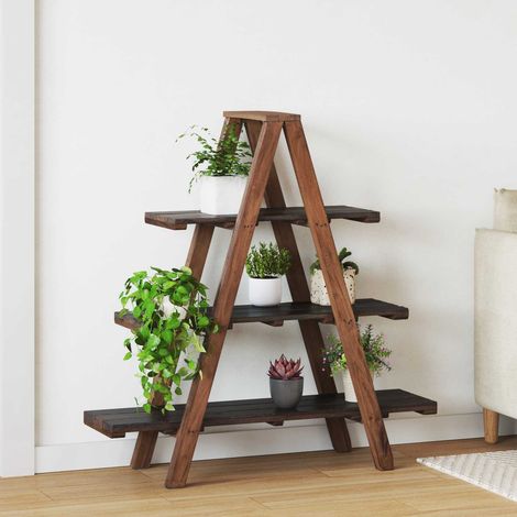 Klappregal Braun 79,5 x 35 x 112 cm Massives upgecyceltes Holz