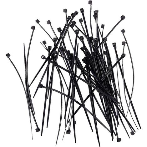 50 colliers de serrage noirs 100 × 2,5 mm (1/5)