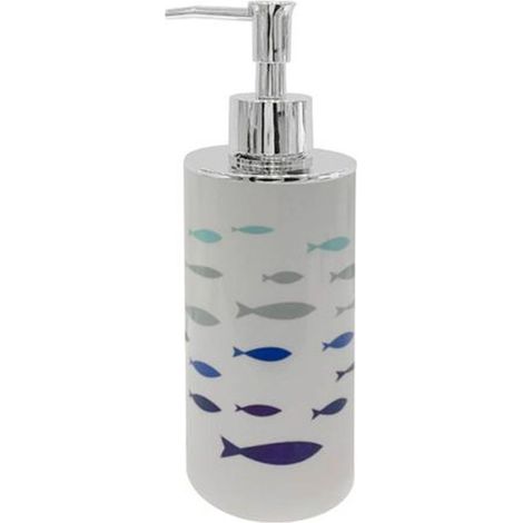 Distributeur De Savon Liquide Cylindrique Motif Poisson Meubles De Salle De Bain 69880 (1/2)