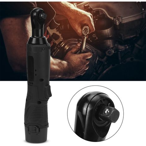 Clé à cliquet multifonctionnelle à angle de 90°, en métal, 12 V, rechargeable, 3/8 pouce (1/5)