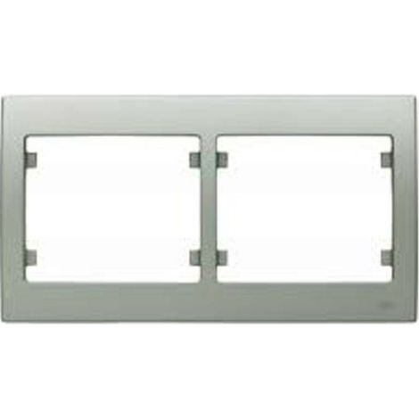 Marco de 2 elementos horizontal ALUMINIO MERCURIO BJC IRIS 18002-MA (1/2)