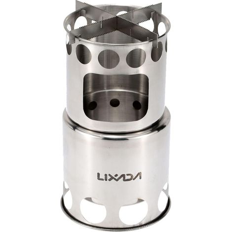 Lixada Leichter, tragbarer Holzofen aus Edelstahl für Outdoor-Küche, Picknicks und Camping