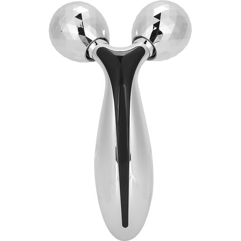Rouleau de massage visage argent - Appareil de lifting raffermissant peau, machine minceur corps instrument beauté (1/5)