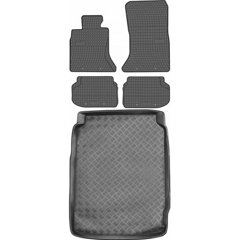 Juego de alfombrillas de goma para coche y alfombrilla para maletero para BMW Serie 5 F10 Sedán (2010-2013).
