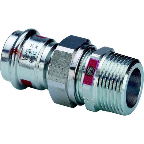 Union 3 pièces électrozingué femelle diamètre 42 filetage 40x49 559281 - VIEGA SARL (1/3)