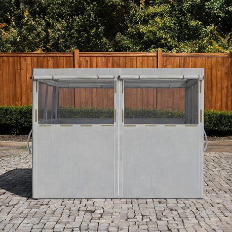 Tonnelle de jardin gris claro en poliéster 300 x 0,1 x 198 cm (1/5)
