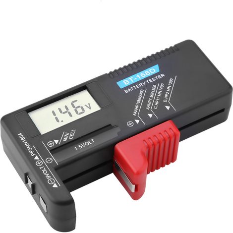 Universeller digitaler LCD-Spannungsprüfer für AA/AAA/C/D/9V/1,5V-Knopfzellenbatterien BT-168D (1/5)