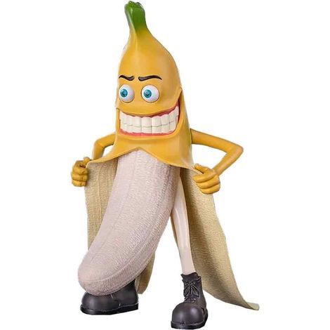 1 Statue décorative, Gnome banane, Résine robuste, 20 cm, Jardin intérieur extérieur, Cadeau fête (1/5)