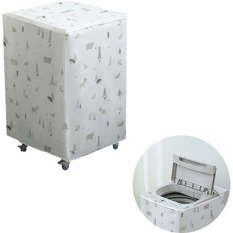 Housse pour machine à laver, protection imperméable, anti-poussière et solaire pour machine à laver à chargement par le haut, compatible avec différentes marques-AquaForge (1/5)