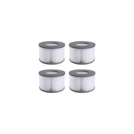 Filtre de rechange pour spa gonflable MSPA Lite et bain à remous tourbillonnant – compatible modèles depuis 2020 – lot de 4 éléments filtrants pour spas et bateaux (1/5)