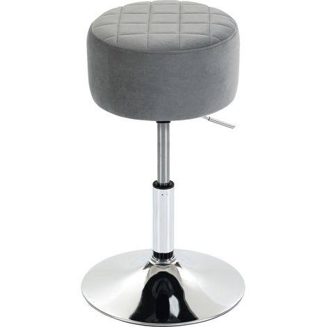HOMCOM Bar Stool Adjustable Swivel 1 Piece, Grey (1/5)