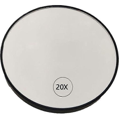 Miroir de maquillage grossissant antibuée à ventouse, noir