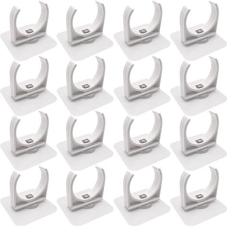 Lot de 16 colliers de serrage auto-adhésifs de 40 mm, réglables, pour tuyaux PVC, pour tuyaux de piscine, gaz domestique et jardin. (1/5)