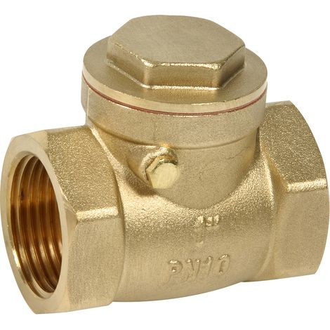 Clapet simple battant laiton femellle BSP à siège EPDM PN10 - Série 302 66x76