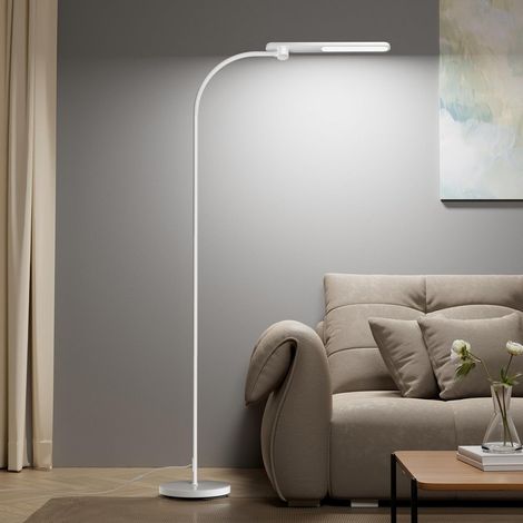 Lampadaire LED Touch Dimmable Col de Cygne Salon Lecture 77"Blanc  96 Perles Sunturalux,Protection des Yeux,CRI97,3000K-5000K,Réglable,Lampadaires pour Détente,Travail,Couture,Artisanat (1/5)
