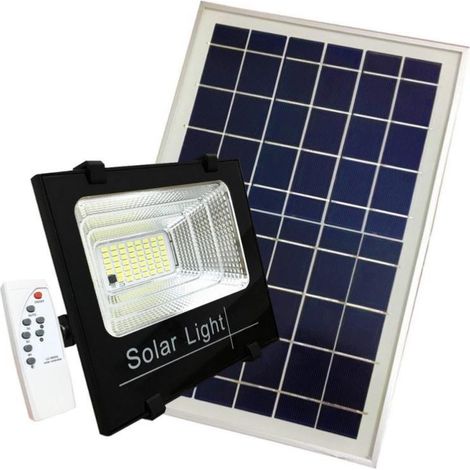 Silamp – Projecteur solaire LED 15W dimmable avec détecteur crépusculaire – Panneau solaire performant – Autonomie jusqu'à 8h d'éclairage