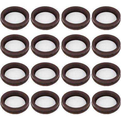 Möbelgleiter 25 mm runde Schoner in Braun für Stühle und