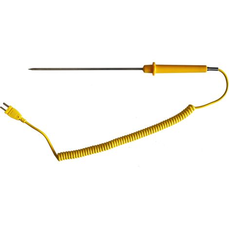 Peak Tech Typ K Stab sonda di temperatura di 50 gradi C fino a 650 gradi C/Langer sonda di temperatura in 20 cm Stab costruzione della forma con lunghezza del cavo di 170 cm, 1 pezzi, di TF 10 (1/3)