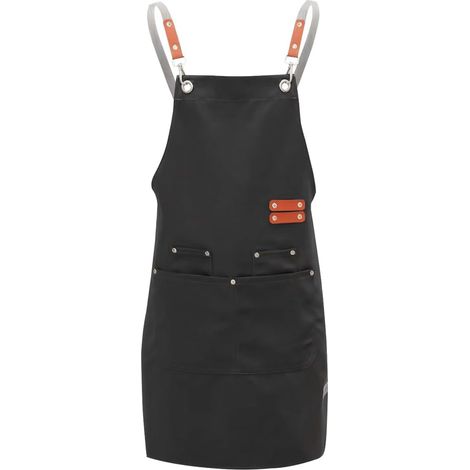 Küchenschürze aus Canvas, Arbeitsschürze für Damen und Herren, Kochschürze mit verstellbarem Riemen und 3 Taschen, Küchenschürzen (1/3)