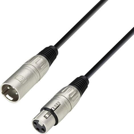 1 Câble micro, XLR femelle, XLR mâle, 3 m, noir, pour studio et scène (1/3)