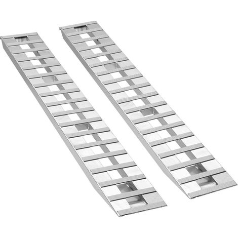 Rampes de chargement, lot de 2, 2745 x 380 mm, en aluminium robuste et résistant, avec plaques antidérapantes, capacité totale de 4535,9 kg, pour charrettes, tracteurs agricoles, quads, tondeuses et m (1/5)