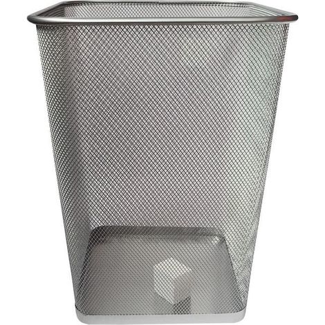 Großer quadratischer Korb, silber