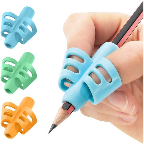 Lot de 3 porte-crayons pour enfants, parfaits pour l'écriture à la maison et en maternelle. (1/5)