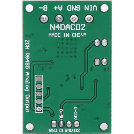 Module DAC 2 canaux 12 V CC N4DACO2, convertisseur analogique-numérique PWM 0-5 V/0-10 V, carte RS485 Modbus RTU (1/5)